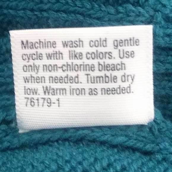 NWT ST. JOHN'S BAY TEAL CABLE KNIT PULLOVER CREW NECK SWEATER SIZE XL - Picture 7 of 13